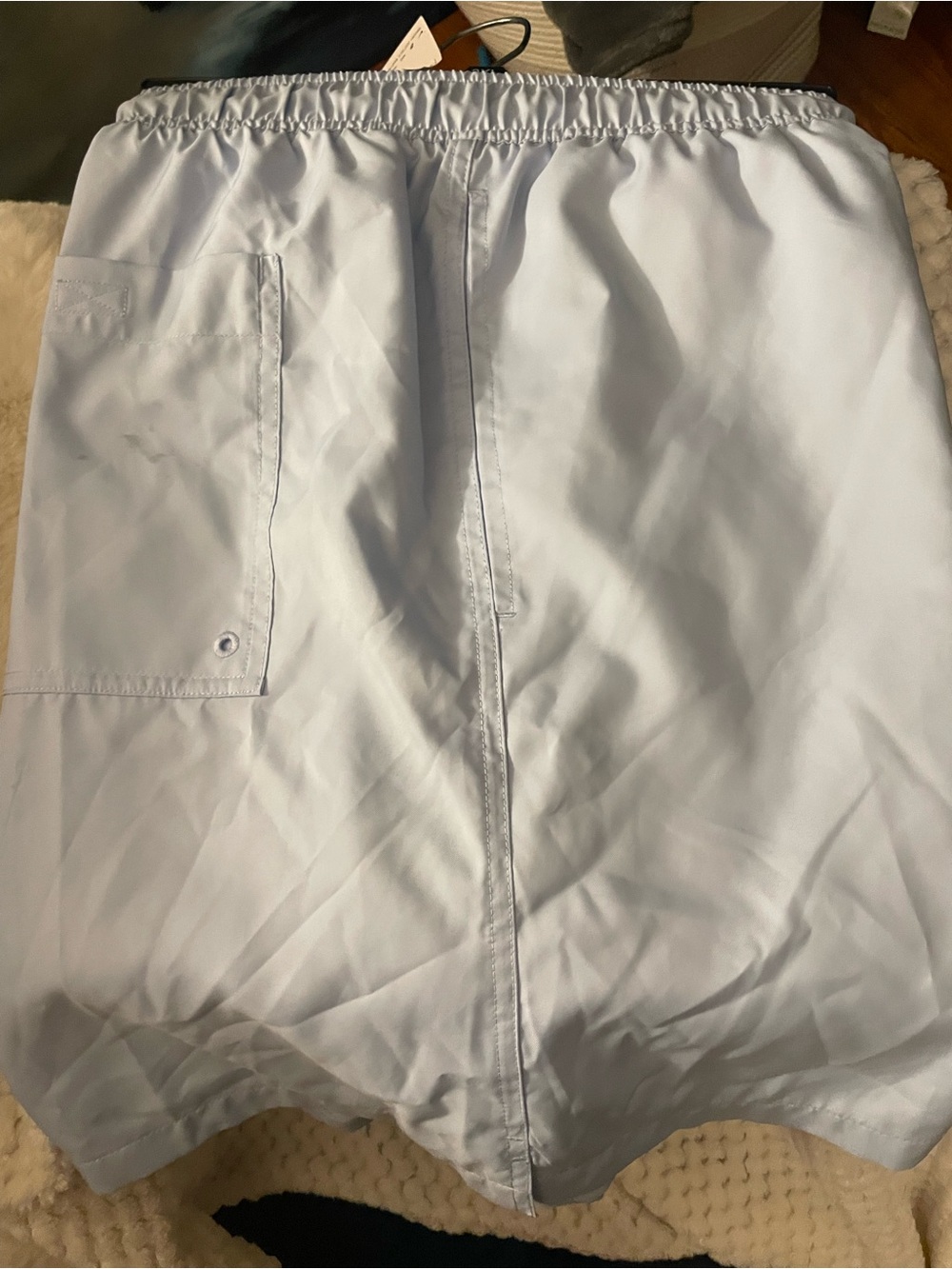 Nike Men's Light Blue Elastic Waist Hybrid Shorts